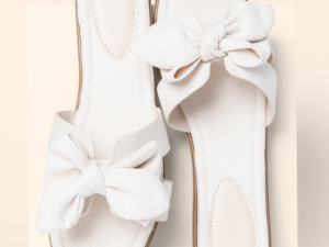 Reagan Ivory Bow Sandals FINAL SALE