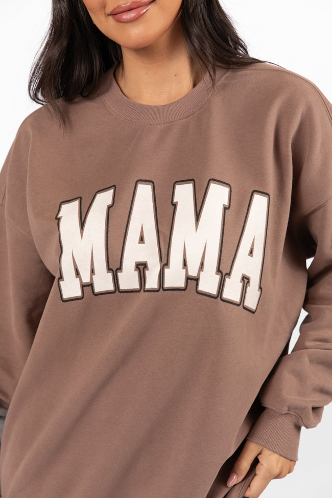 Mama Block Mocha Graphic Sweatshirt - Image 3