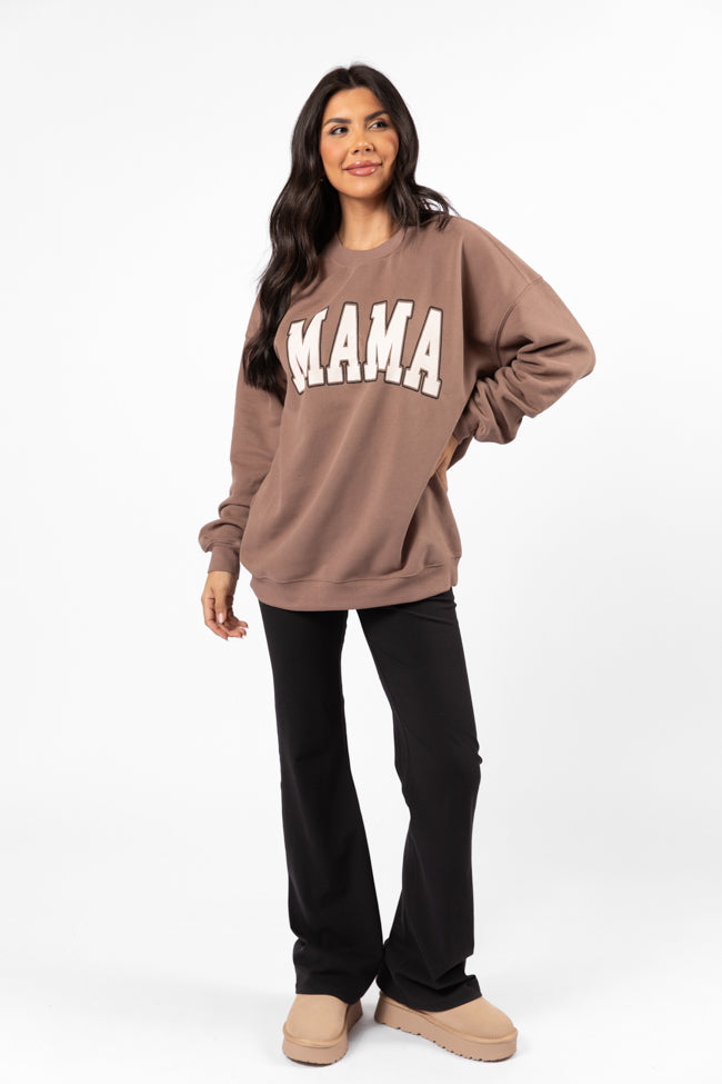 Mama Block Mocha Graphic Sweatshirt - Image 2