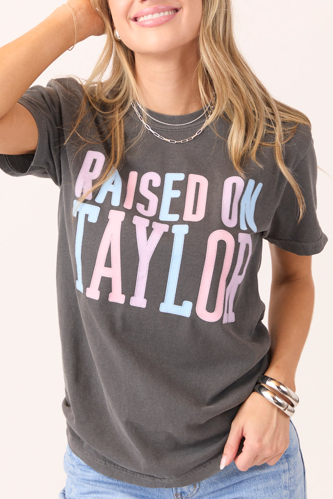 Raised On Taylor Dark Grey Graphic Tee - Image 3