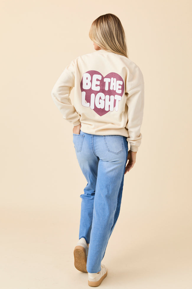 Be The Light Cream Graphic Sweatshirt Emily Fauver X Pink Lily - Image 7