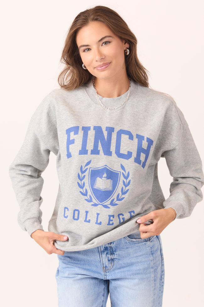 Finch College Light Grey Graphic Sweatshirt