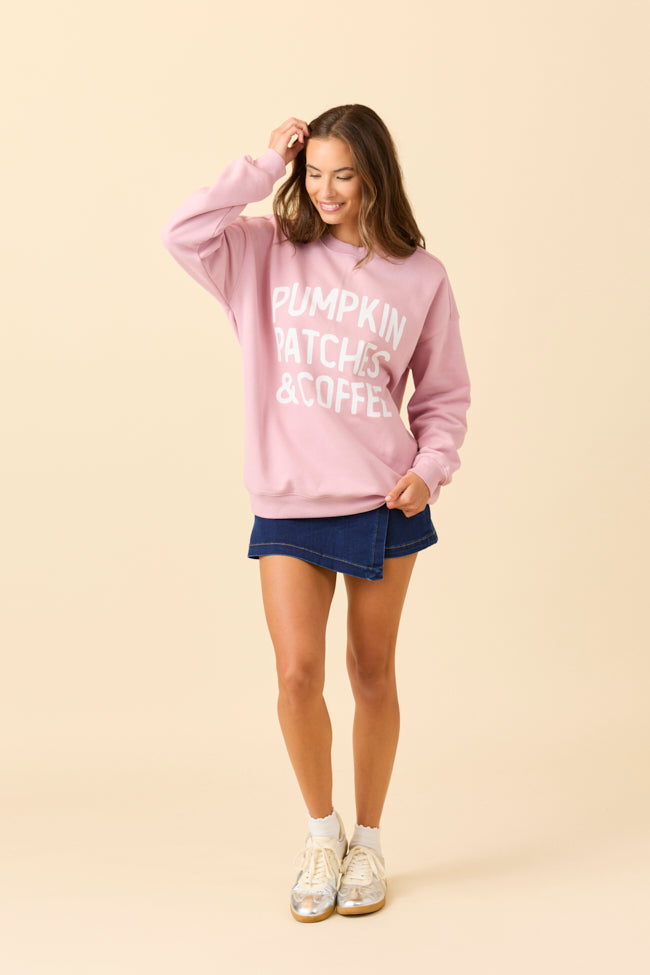 Pumpkin Patches & Coffee Mauve Graphic Sweatshirt - Image 4