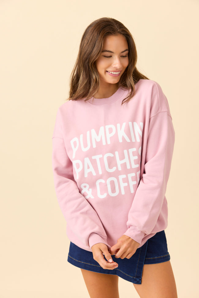 Pumpkin Patches & Coffee Mauve Graphic Sweatshirt - Image 3