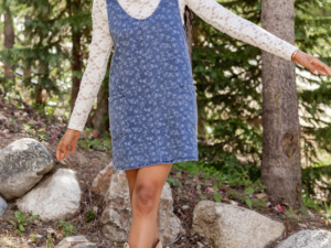 Hazel Floral Denim Mini Dress